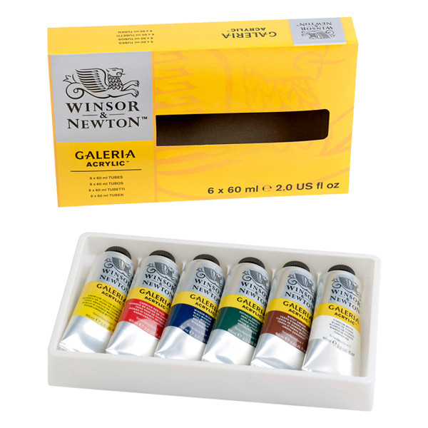 Winsor & Newton Galeria peinture acryilique en tubes de 60 ml (6 pièces) 2190516 410181 - 1