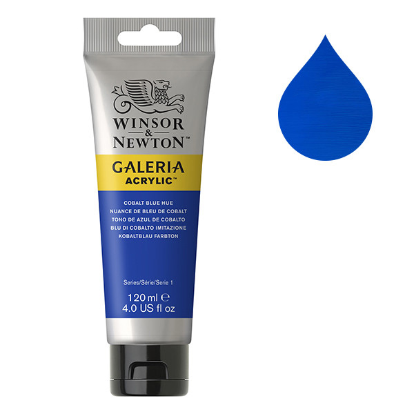 Winsor & Newton Galeria peinture acrylique (120 ml) - 179 nuance bleu de cobalt 2131179 410131 - 1