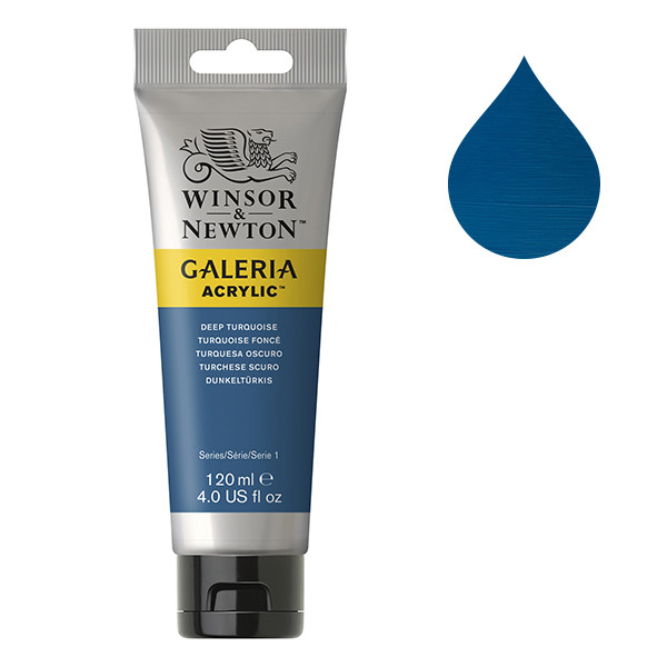 Winsor & Newton Galeria peinture acrylique (120 ml) - 232 turquoise foncé 2131232 410134 - 1