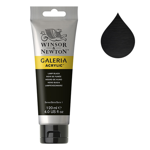 Winsor & Newton Galeria peinture acrylique (120 ml) - 337 noir de fumée 410140 - 1