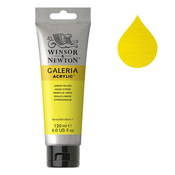 Winsor & Newton Galeria peinture acrylique (120 ml) - 346 jaune citron 2131346 410141 - 1