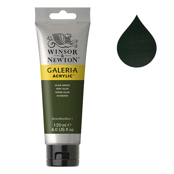 Winsor & Newton Galeria peinture acrylique (120 ml) - 447 vert olive 2131447 410145 - 1