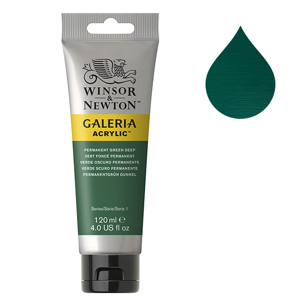 Winsor & Newton Galeria peinture acrylique (120 ml) - 482 vert foncé permanent 2131482 410154 - 1