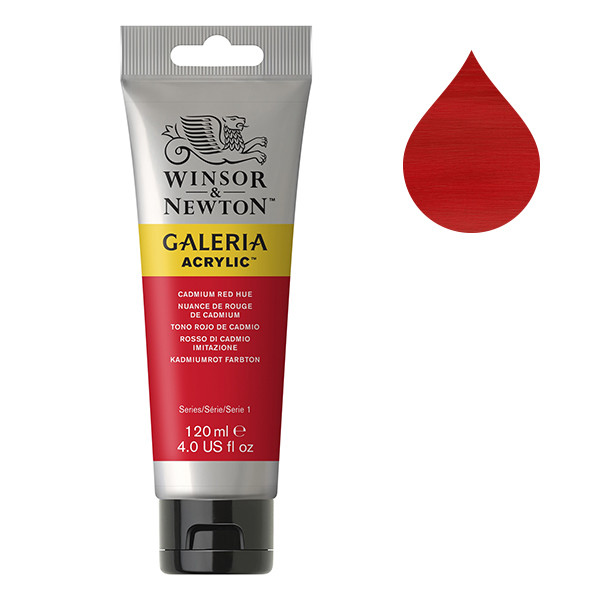 Winsor & Newton Galeria peinture acrylique (120 ml) - 95 nuance de rouge de cadmium 2131095 410126 - 1