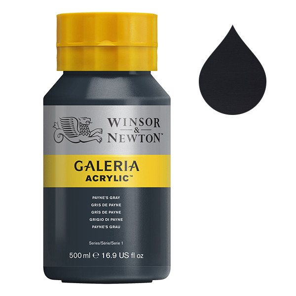 Winsor & Newton Galeria peinture acrylique (500 ml) - 465 gris de Payne 2150465 410092 - 1