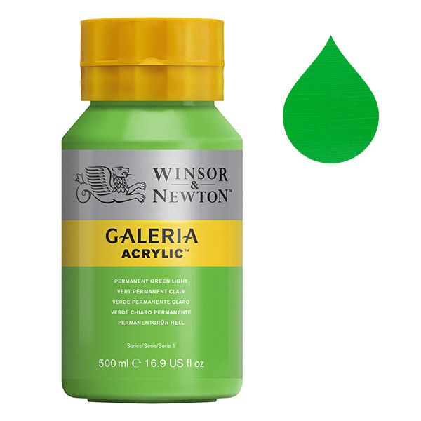 Winsor & Newton Galeria peinture acrylique (500 ml) - 483 vert permanent clair 2150483 410095 - 1