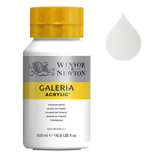 Winsor & Newton Galeria peinture acrylique (500 ml) - 644 blanc de titane 2150644 410112 - 1