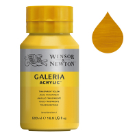 Winsor & Newton Galeria peinture acrylique (500 ml) - 653 jaune transparent 2150653 410113