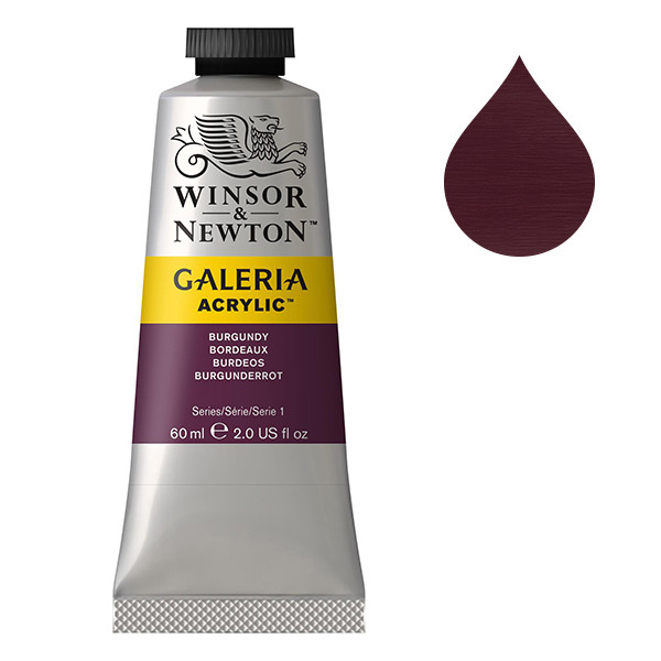 Winsor & Newton Galeria peinture acrylique (60 ml) - 75 bourgogne 2120075 410001 - 1