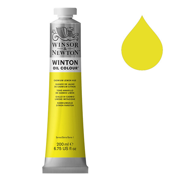 Winsor & Newton Winton peinture à l'huile (200 ml) - 087 nuance de jaune de cadmium citron 1437087 410306 - 1
