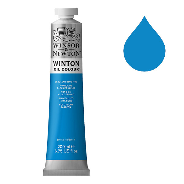 Winsor & Newton Winton peinture à l'huile (200 ml) - 138 nuance de bleu céruléum 1437138 410313 - 1