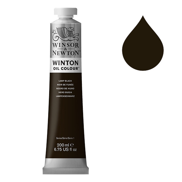 Winsor & Newton Winton peinture à l'huile (200 ml) - 337 noir de fumée 1437337 410325 - 1