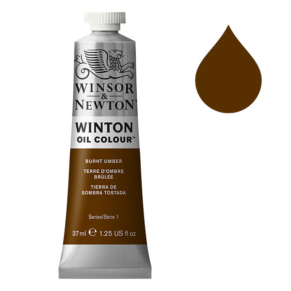 Winsor & Newton Winton peinture à l'huile (37 ml) - 076 terre d'ombre brûlée 1414076 410250 - 1