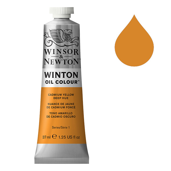 Winsor & Newton Winton peinture à l'huile (37 ml) - 115 nuance de jaune de cadmium foncé 1414115 410255 - 1