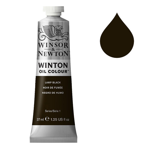 Winsor & Newton Winton peinture à l'huile (37 ml) - 337 noir de fumée 1414337 410270 - 1