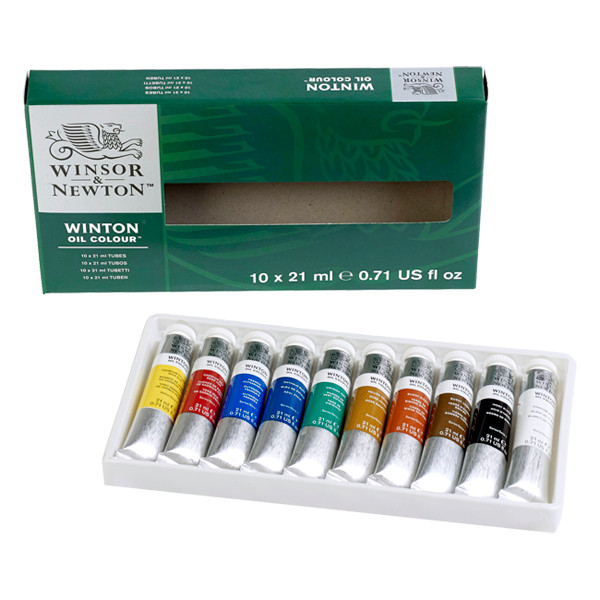Winsor & Newton Winton tubes de peinture à l'huile 21 ml (10 pièces) 1490618 1490697 410359 - 1