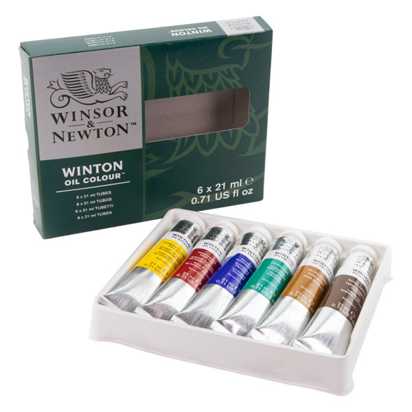 Winsor & Newton Winton tubes de peinture à l'huile 21 ml (6 pièces) 1490617 410358 - 1
