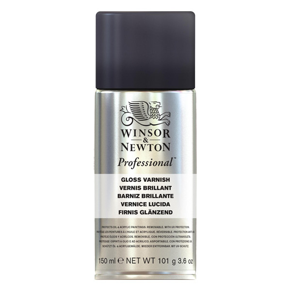 Winsor & Newton vernis brillant en aérosol pour peinture à l'huile (150 ml) 3034982 410373 - 1