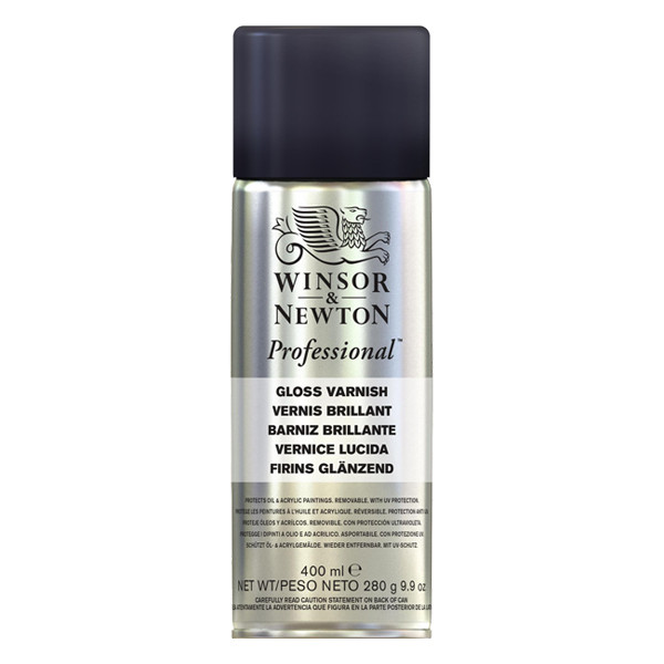 Winsor & Newton vernis brillant en aérosol pour peinture à l'huile (400 ml) 3041982 410374 - 1