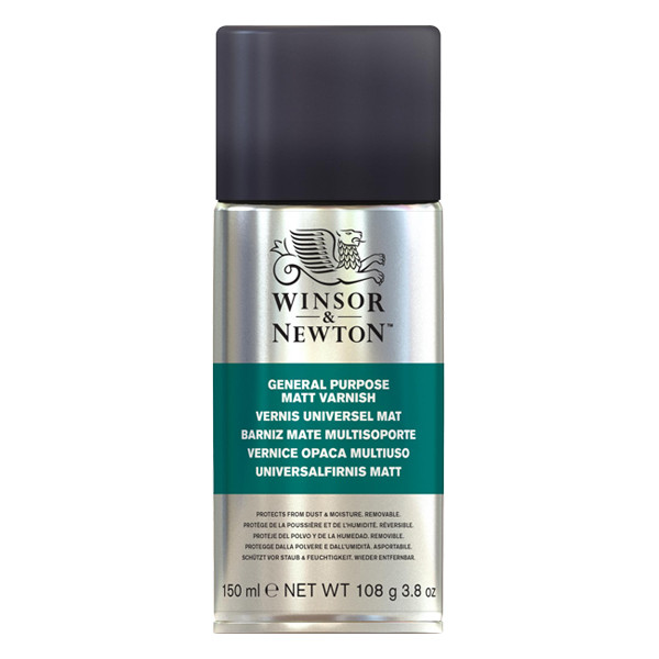 Winsor & Newton vernis mat universel en aérosol pour peinture à l'huile (150 ml) 3034989 410429 - 1