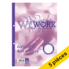Offre : 5 x WORK bloc de cours A4 quadrillé 4 x 8 mm 80 g/m² (100 feuilles) 248257 - 1