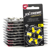 XX-TREME Longlife Extra 10 / PR70 / piles pour appareils auditifs 120 pièces (marque 123accu) - jaune A1200022 - 1
