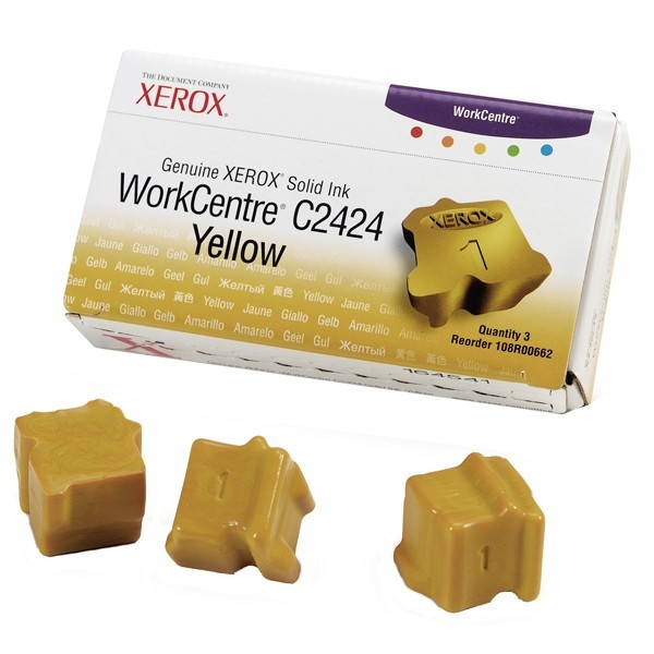 Xerox 108R00662 encre solide jaune 3 pièces (d'origine) 108R00662 047025 - 1