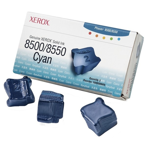 Xerox 108R00669 Xerox encre solide cyan 3 pièces (d'origine) 108R00669 046920 - 1