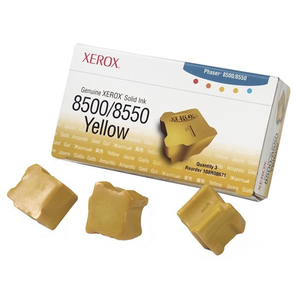 Xerox 108R00671 encre solide jaune 3 pièces (d'origine) 108R00671 046930 - 1