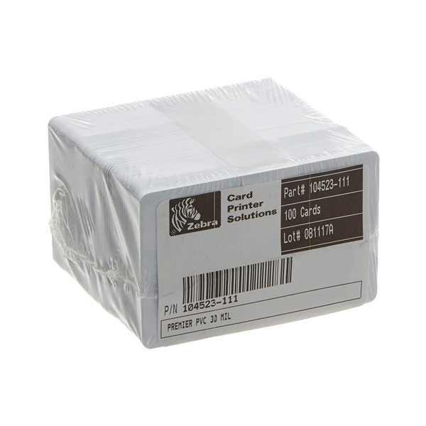Zebra 104523-111 cartes PVC (500 pièces) - blanc 104523-111 141499 - 1