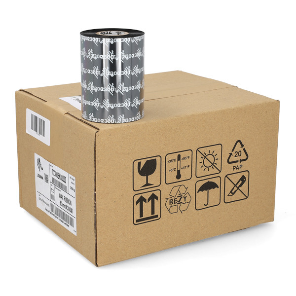 Zebra 2300 ruban de cire (02300BK08330) 83 mm x 300 m (12 rubans) 144568 - 1