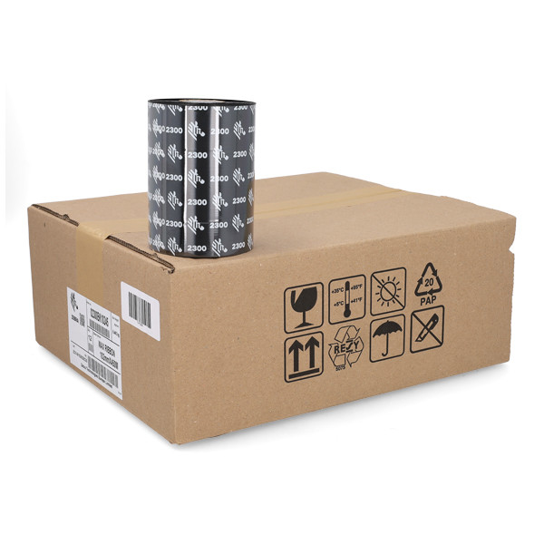 Zebra 2300 ruban de cire (02300BK10245) 102 mm x 450 m (12 rubans) 141064 - 1