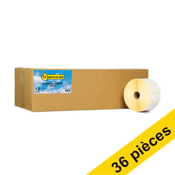 Offre : 3x Marque 123encre remplace Zebra Z-Select 2000T (3006318) étiquette pour pbarmacie 57 x 32 mm 653467 - 1