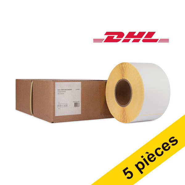 Offre : 5x Marque 123encre remplace Zebra Z-Perform 1000D étiquettes (3005093) 100 x 210 mm (4 rouleaux) 650877 - 1