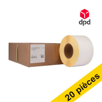 Offre : 5x Marque 123encre remplace Zebra Z-Perform 1000D étiquettes d'expédition DPD (3006306-T) 100 x 150 mm (4 rouleaux) 653416