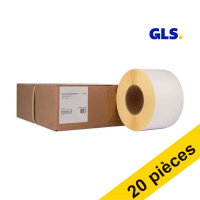 Offre : 5x Marque 123encre remplace Zebra Z-Perform 1000D étiquettes d'expédition GLS (3006306-T) 100 x 150 mm (4 rouleaux) 653236