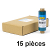 Offre : 15x Zebra 3200 (03200GS08407) ruban de cire/résine 84 mm x 74 m (marque 123encre) 141528 - 1