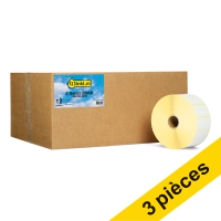 Offre : 3x Marque 123encre remplace Zebra Z-Select 2000D étiquettes (880199-025D) 51 x 25 mm (12 rouleaux) 650717
