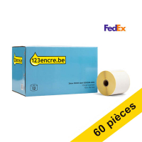 Offre : 5x Marque 123encre remplace Zebra Z-Perform 1000D étiquettes FedEx (800284-605) 102 x 152 mm (12 rouleaux) 653306