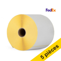 Offre : 5x Marque 123encre remplace Zebra Z-Perform 1000D étiquettes FedEx (800284-605) 102 x 152 mm (1 rouleau) 653307