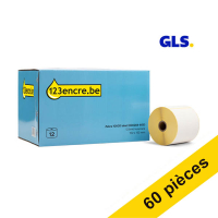 Offre : 5x Marque 123encre remplace Zebra Z-Perform 1000D étiquettes GLS (800284-605) 102 x 152 mm (12 rouleaux) 653246