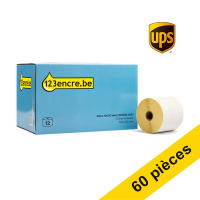 Offre : 5x Marque 123encre remplace Zebra Z-Perform 1000D étiquettes UPS (800284-605) 102 x 152 mm (12 rouleaux) 653186