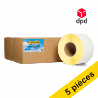 Offre : 5x Marque 123encre remplace Zebra Z-Perform 1000T étiquettes DPD (87985) 102 x 152 mm (4 rouleaux) 653430