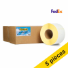 Offre : 5x Marque 123encre remplace Zebra Z-Perform 1000T étiquettes FedEx (87985) 102 x 152 mm (4 rouleaux) 653310 - 1