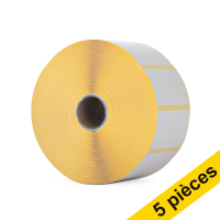 Offre : 5x Marque 123encre remplace Zebra Z-Select 2000D étiquettes (800262-125) 57 x 32 mm (1 rouleau) 650714