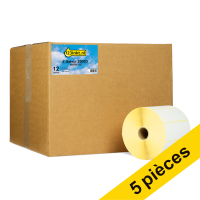 Offre : 5x Marque 123encre remplace Zebra Z-Select 2000D étiquettes (800264-155) 102 x 38 mm (12 rouleaux) 650719