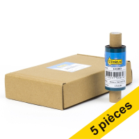 Offre : 5x marque 123encre remplace Zebra 2300 ruban de cire (02300GS06407) 64 mm x 74 m (5 rubans)
