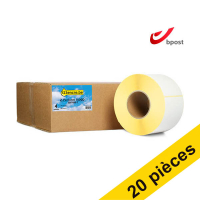 Offre : 5x marque 123encre remplace Zebra Z-Perform 1000D étiquettes Bpost (3007096-T) 102 x 152 mm (4 rouleaux) 653371