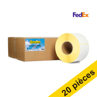Offre : 5x marque 123encre remplace Zebra Z-Perform 1000D étiquettes FedEx (3007096-T) 102 x 152 mm (4 rouleaux) 653311