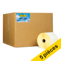 Offre : 5x marque 123encre remplace Zebra Z-Select 2000D étiquettes (800264-605) 102 x 152 mm (12 rouleaux) 650711